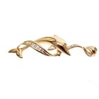 Image 2 of Golden dolphin pendant with diamonds