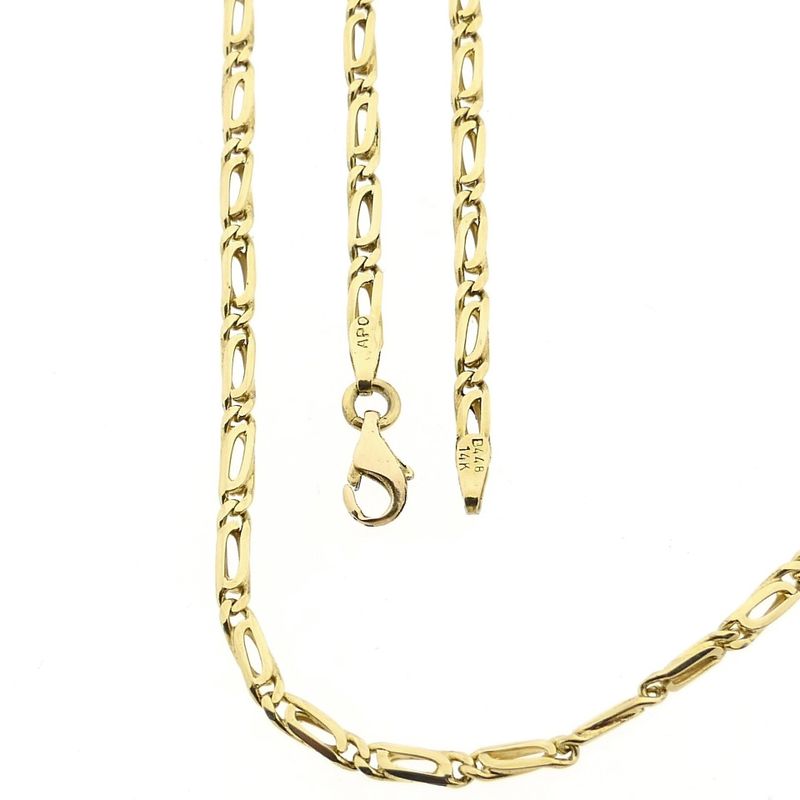 Afbeelding 1 van Gouden valkenoog schakelketting