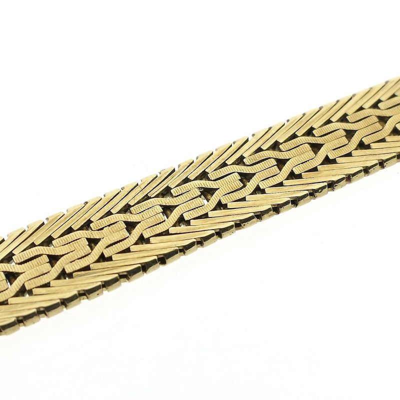 Image 5 of Gold herringbone link necklace