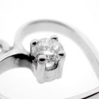 Image 3 of White gold heart pendant with diamond | 0.07 ct.