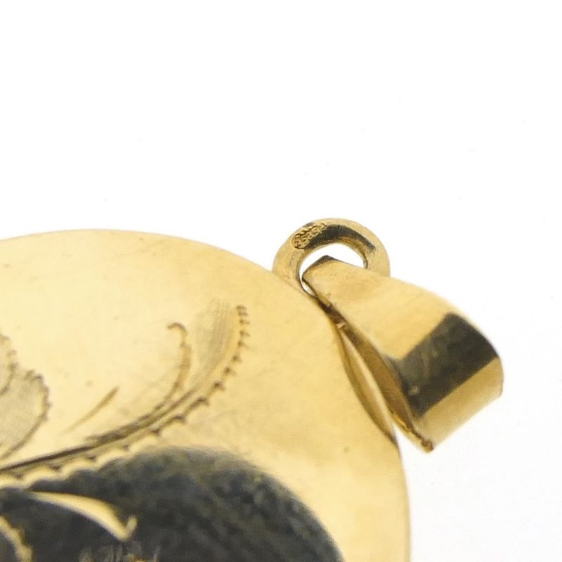 Image 5 of Vintage gold floral locket pendant