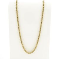 Gold square king chain with diamond; 0.48 ct.