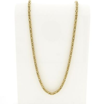 Gold square king chain with diamond; 0.48 ct. Image 1 of Gold square king chain with diamond; 0.48 ct.