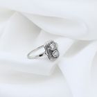 Image 6 of 18-karat white gold art deco ring with diamonds | 0.22 ct.