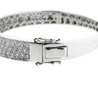 Image 3 of White gold bracelet with diamonds; Size S/M