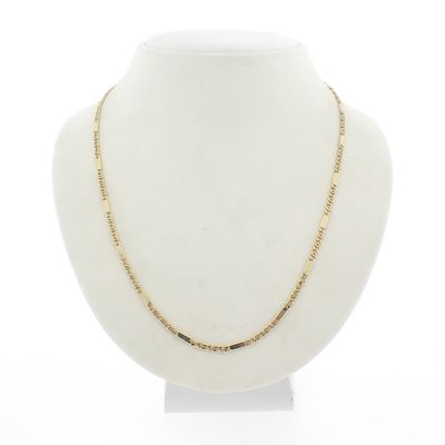 Image 2 of Vintage gold closed Figaro link chain | 49.5 cm