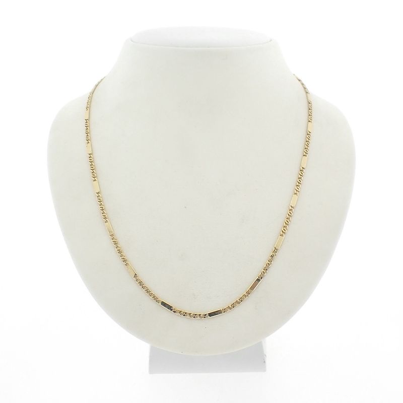 Image 2 of Vintage gold closed Figaro link chain | 49.5 cm