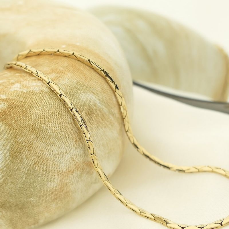 Image 2 of Gold cobra link bracelet | 19 cm