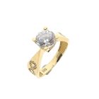 Image 1 of Gold Solitaire Ring with Zirconia