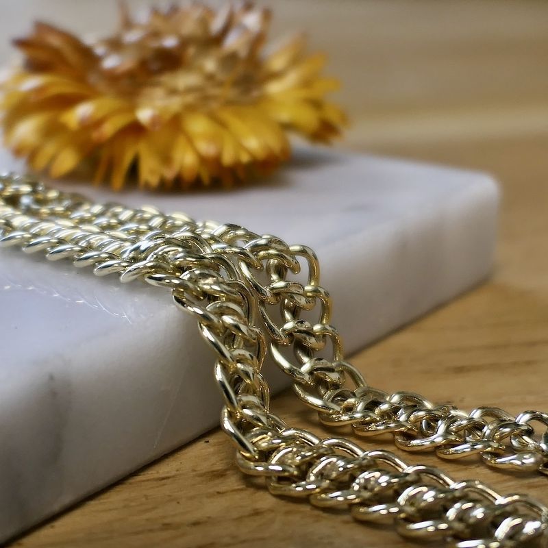 Image 6 of Gold French gourmet link bracelet