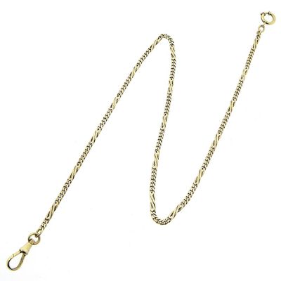 Image 1 of Vintage gold watch chain; Chatelaine