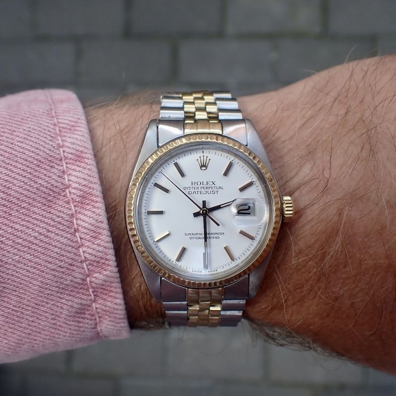 Image 12 of Rolex Datejust 1601; Gold/steel watch
