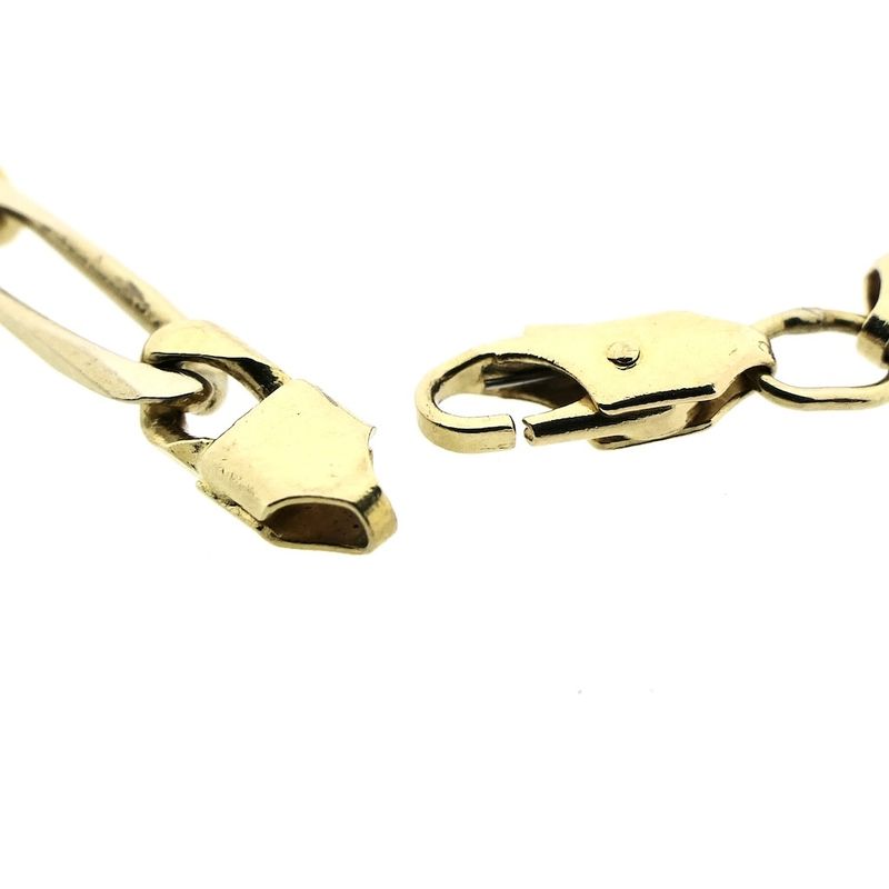 Image 3 of Gold Figaro link men's bracelet