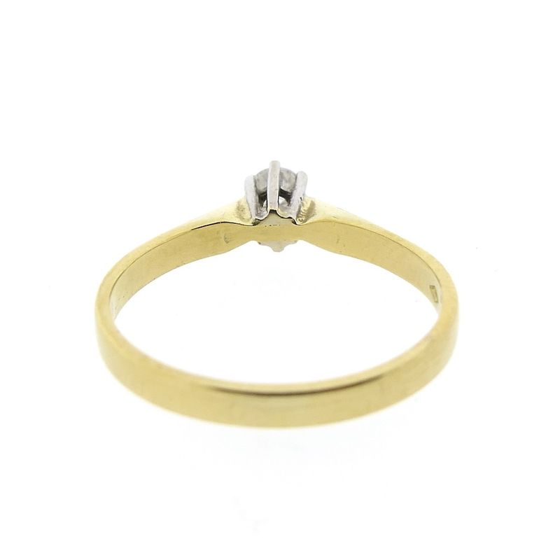 Image 5 of Gold solitaire ring with diamond | 0.16 ct.