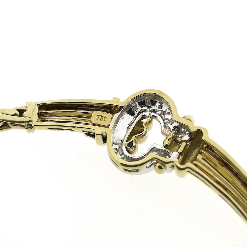 Image 4 of Two-tone gold necklace with 0.26 ct diamond pendant.