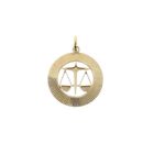 Image 1 of Gold zodiac sign pendant; Libra