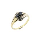 Image 1 of Gold Ring with Sapphire & Diamond; 0.03 ct.
