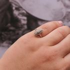 Image 4 of 18Kt. Bicolor ring with rose-cut diamonds; Art Deco | Approx. 0.15 ct.