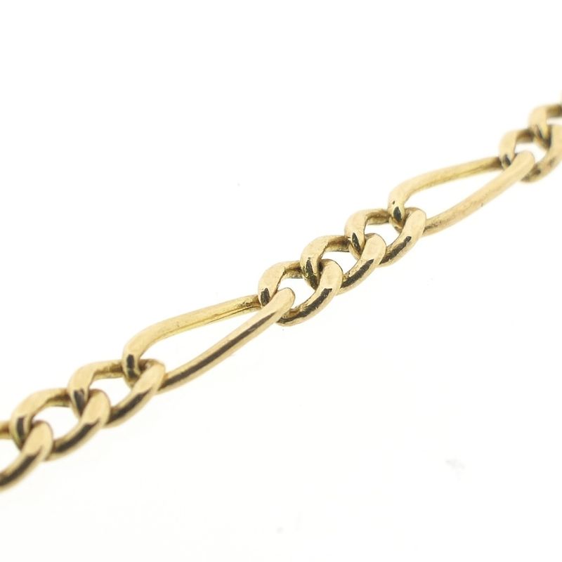Image 3 of Gold Figaro link chain | 61 cm