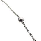 Image 6 of Long silver anchor link necklace with beads