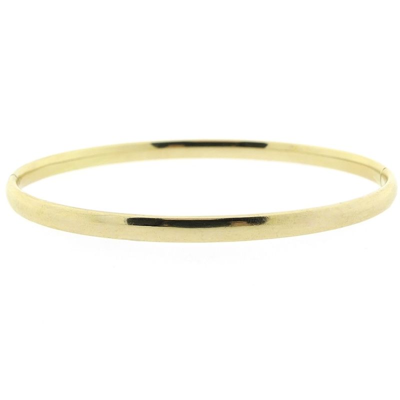 Image 8 of Gold smooth slave bracelet | Ø 63 mm