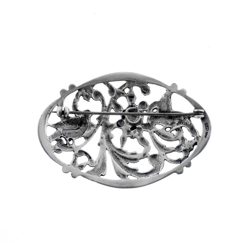 Image 5 of Silver brooch | Floral design