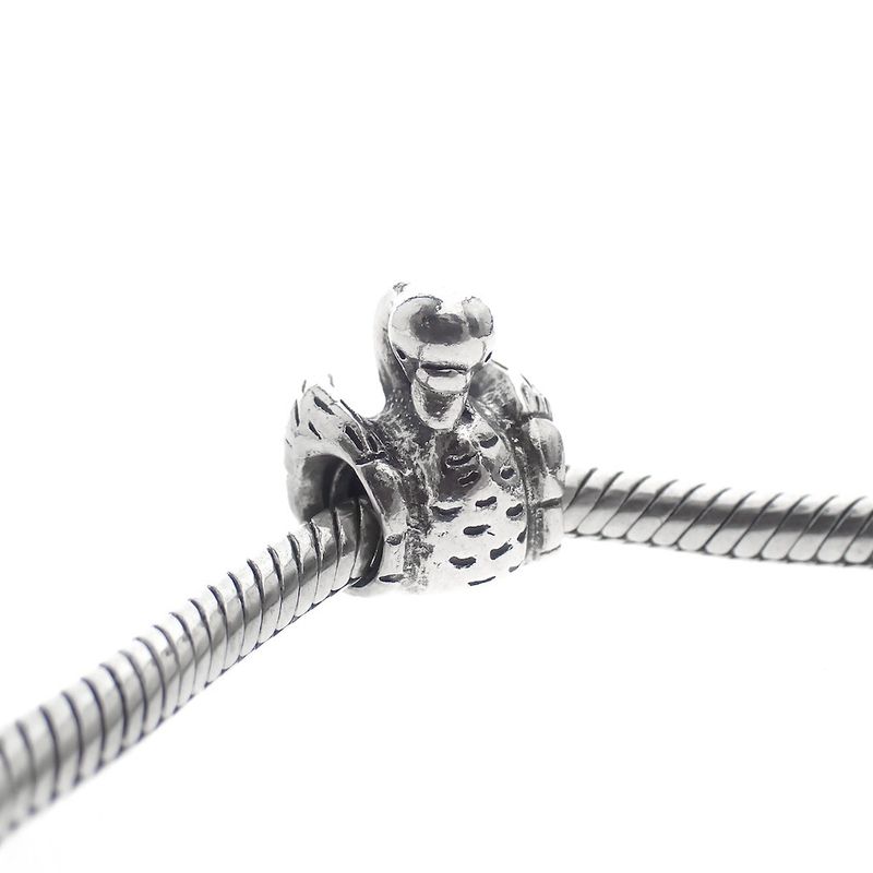 Image 2 of Pandora charm; Silver; Swan