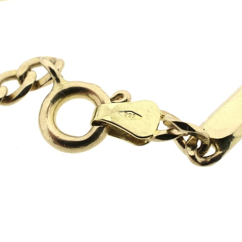 Image 4 of Gold closed Figaro link bracelet