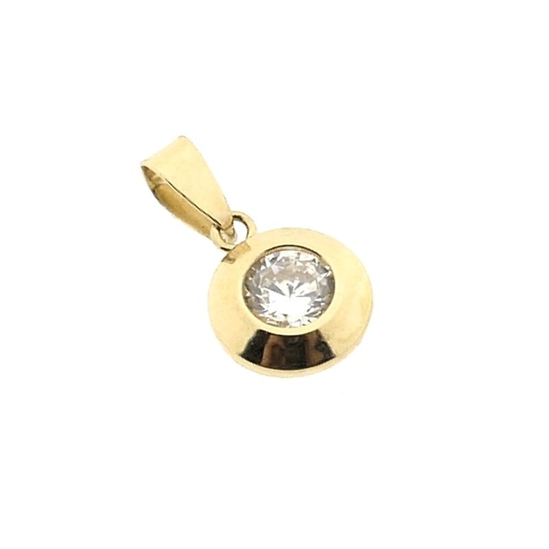 Image 9 of 9K Pendant with Zirconia | Minimalist