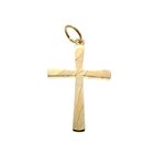 Image 1 of Gold pendant of a cross; Partly matted