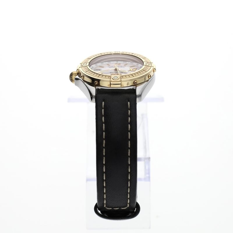 Image 13 of Breitling B-Class / Cockpit D67365; 18k gold/steel women's watch with mother-of-pearl dial