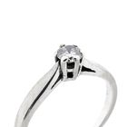 Image 2 of White gold solitaire ring with diamond; 0.18 ct.