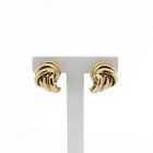 Image 1 of Gold semicircular stud earrings