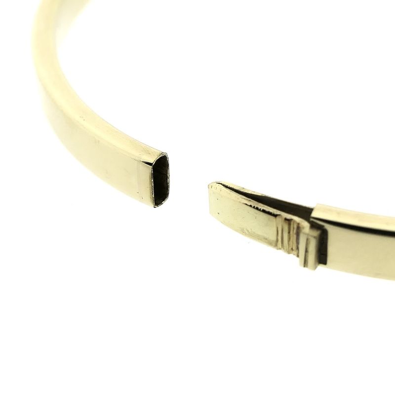 Image 5 of Gold smooth slave bracelet | Ø 60 mm