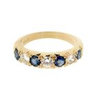 Image 8 of 18-karat gold ring with diamond and sapphire | approx. 0.51 ct.