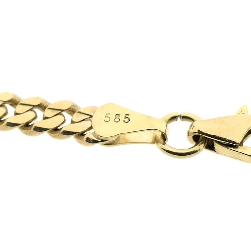 Image 5 of Gold flat gourmet link chain
