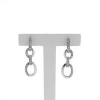 Silver earrings with zirconia
