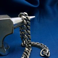 Silver gourmet link bracelet