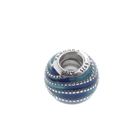 Image 5 of Pandora Moments charm; Silver; Blue Wave