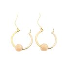 Image 5 of Tricolor gold earrings with a ball; Ø 16.5 mm