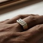 Image 6 of Two-tone gold men's signet ring