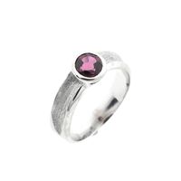 White Gold Ladies' Ring with Pink Spinel