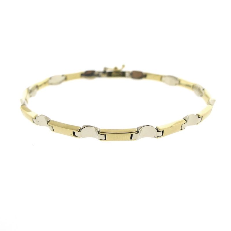 Image 3 of Two-tone gold fantasy link bracelet