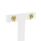 Image 3 of Gold heart stud earrings