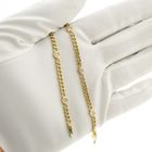 Image 10 of Gold flat gourmet link bracelet with 0.50 ct diamond.