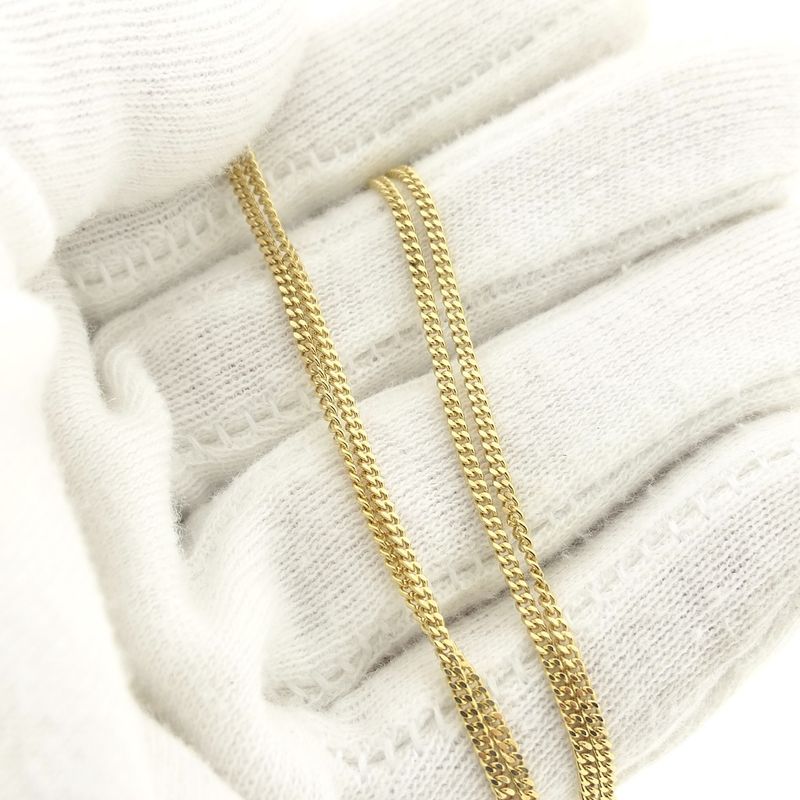 Image 7 of 18K Long gold gourmet link necklace | 61 cm