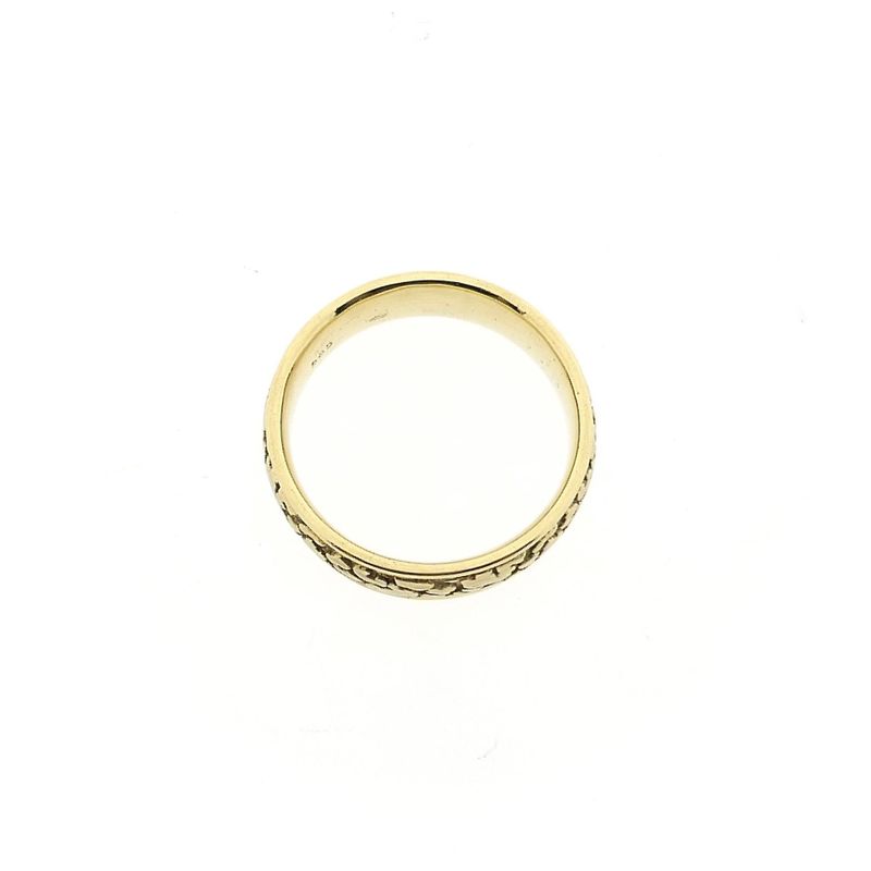 Image 5 of Men's Yellow Gold Nugget Pink Ring