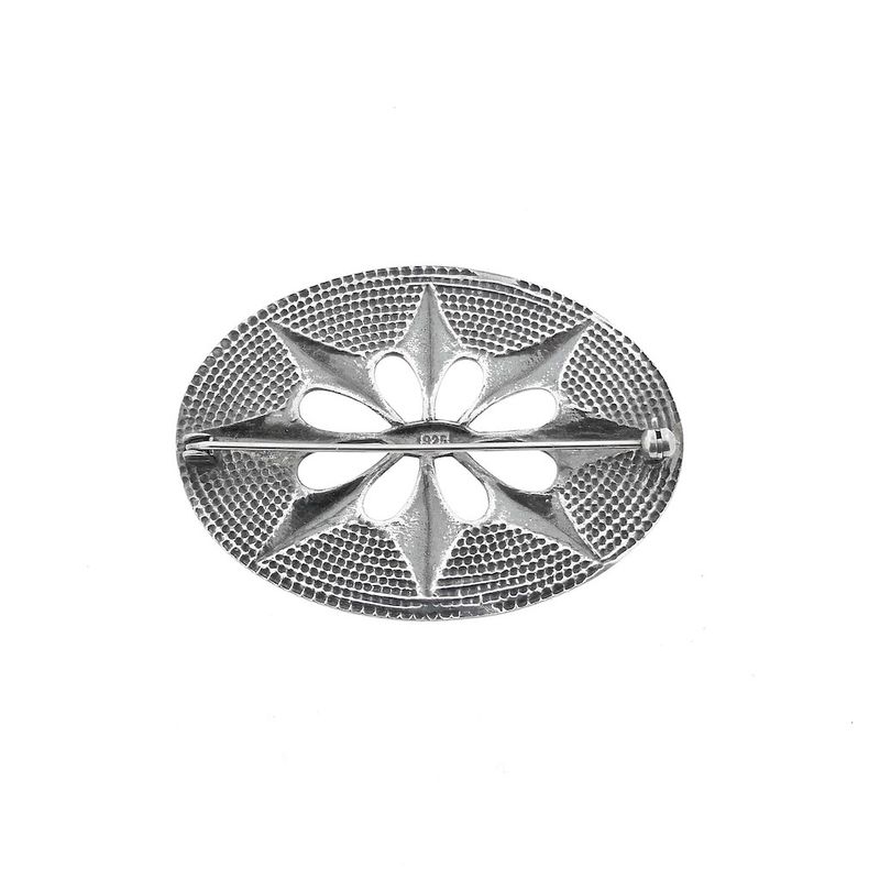 Image 5 of Vintage silver starburst brooch