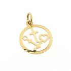 Image 3 of Gold pendant; Faith, hope, and love