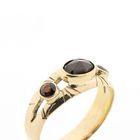 Image 3 of Gold ring with garnet stones | Vintage